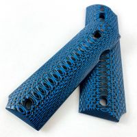 2Pieces Tactics 1911 Grips Blue G10 Handle Grips Patch Custom Grips CNC Handle Grips Accessories