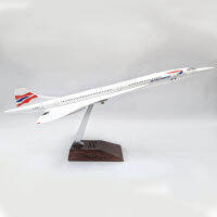 British Airways Concorde Supersonic Passenger 48cm High Quality Aircraft Display Model with LED Cockpit and Cabin Lights