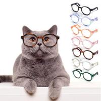 ZZOOI Pet Cat Glasses Personality Dog Glasses Transparent Cat Sun Glasses Dog Personality Funny Pet Dress Up Accessoires Round Glasses