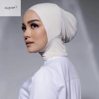 QLMYKP เรียบหรู สำหรับสาวๆ สีทึบ หมวกด้านใน อิสลาม หมวกผ้าโพกหัว ผ้าพันคอมุสลิม ฮิญาบผู้หญิง ผ้าพันคอหัว