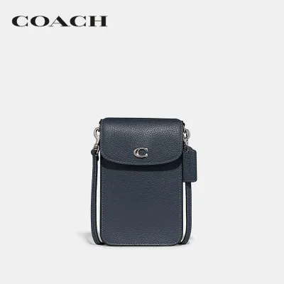 COACH กระเป๋าสะพายข้างผู้หญิงรุ่น Phone Crossbody สีฟ้า CH815 LHDEN