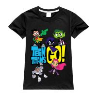 Cartoon network Teen Titans Go mens 100% cotton round neck short -sleeved T-shirt