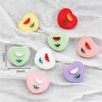 10pcs Childrens Clothing Buttons Colorful Cartoon Heart Shape Flower Decor Exquisite Resin Sewing Button Accessories Haberdashery