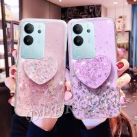 เคสสมาร์ทโฟนสำหรับ VIVOV29 VIVO V29 5G 2023เคสมือถือใหม่พร้อมขาตั้งความรักกากเพชรส่องแสงเป็นประกายวิบวับฝาหลังดาว