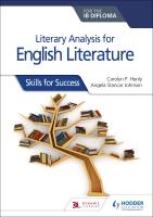 หนังสือใหม่พร้อมส่ง Literary analysis for English Literature for the IB Diploma : Skills for Success [Paperback]