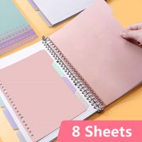 Colorful Dividers for A5 Planner Index Divider Page Plastic Classification Page Tab for B5 A4 Notebook Memo Stationery 8 pcs/set Note Books Pads