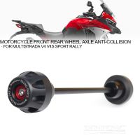 เพลาล้อด้านข้างด้านหน้ารถจักรยานยนต์ MTSV4สำหรับ DUCATI Multistrada V4 S Sport Rally 2022 2023 Anti-Collision Slider Pad Essories