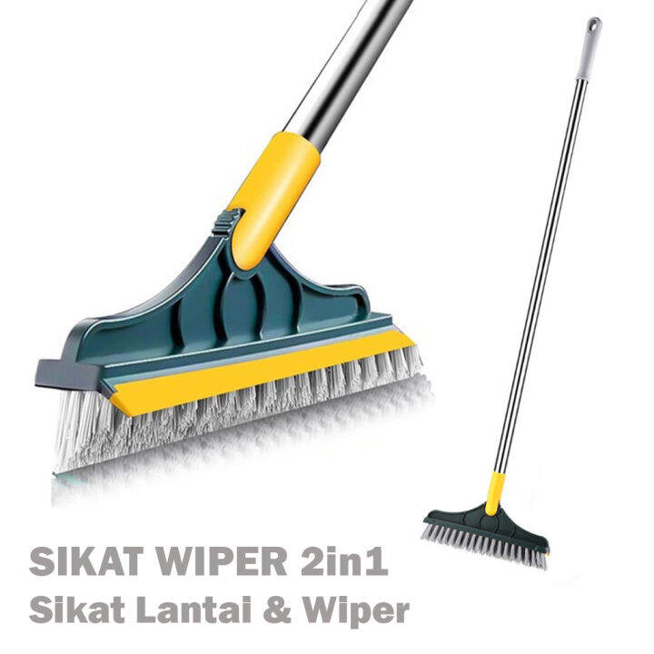 Sikat Lantai Wc 2in1 Wiper Sikat Pembersih Gagang Panjang Toilet