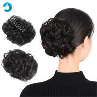 สังเคราะห์ผมขยาย Chignon Donut Roller Bun วิกผม Claw คลิปใน Hairpiece สำหรับผู้หญิง