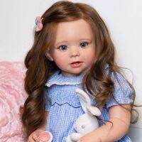 RBG 51cm Reborn Toddler Girl Soft Cuddle Body Dolls Hand Made Baby Bonnie Real Gentle Touch With Rooted Hair Gift Toy