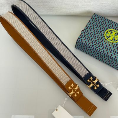 2023 new Tory Burch&nbsp; &nbsp;Eleanor Canvas with Leather Belt