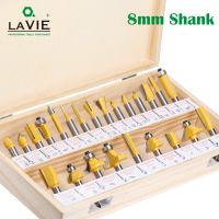 【DT】hot！ 24PCS 8mm Shank Woodworking Router Bits Set Milling Cutter Wood Straight Chamfer Trimming Engraving MC02012