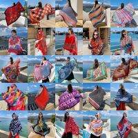 28รูปแบบ90X180ซม. ครีมกันแดด Scarve บิกินี่ผ้าคลุมไหล่ขนาดใหญ่ Sarong Wrap ผ้าพันคอผู้หญิงชุดว่ายน้ำบราซิลชุดว่ายน้ำ Cover-Ups