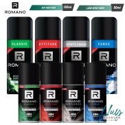 Xịt khử mùi nước hoa nam Romano CLASSIC ATTITUDE Deodorant Bodyspray 150ml
