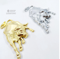 โลโก้กระทิง แลมโบกินี่ งานโลหะ สีเงิน  สีทอง Metal BULL Logo Car Auto Decorative Emblem Badge Sticker Decal For Lamborghini