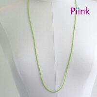 Piinkstore - สร้อยคอลูกปัด สีเขียวอ่อน สร้อยคอแบบยาว สร้อยคอ มินิมอล สร้อยคอแฟชั่น