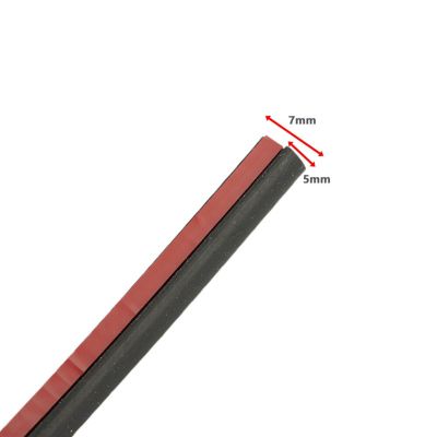 【DT】2/5M 5MM*7MM T-Type Rubber Sealing Strip Black Sealing Strip Weatherproof For Car Edge Trim Bumper Car Accessories  hot
