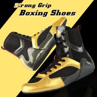 Men Wrestling Shoes Lightweight Boxing Martial Arts Taekwondo Sanda Training Shoes Fighting Wrestling Sneakers Size 35-46