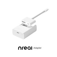 อะแดปเตอร์ Nreal Air เชื่อมต่อกับ Iphone ผ่าน Lightning ไปยังหัวแปลงสัญญาณ HDMI เข้ากันได้กับ Nintendo Switch, Playstation และ Xbox