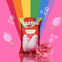 Original Skittles Cotton Candy ขนมสายไหมก้อนเมฆ น้ำหนัก 88 กรัม สินค้านำเข้าจากสหรัฐอเมริกา BBF 25/02/24