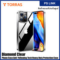 TORRAS Diamonds Clear Anti-Yellowing Tech Heavy Duty Protection Phone Case เคสมือถือ Military Grade สำหรับ iPhone 12/13/14 และ Samsung S22