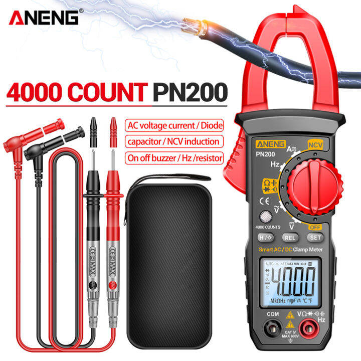 ANENG PN200 Digital Clamp Meter DCAC 600A semasa 4000 tuduhan