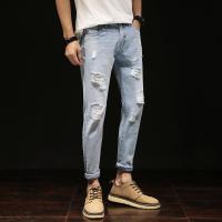 พร้อมส่งจากไทยกางเกงยีนส์ขายาวสำหรับ ผู้ชาย ZASHION Stylish Ripped Mens Jeans