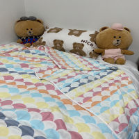 ผ้าห่มสาลู 6ชั้น Cotton100% Cotton Blanket ขนาด 6ฟุต ทอลายทั้งผืน 2 ด้าน