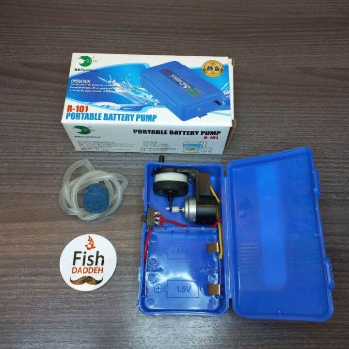 Aquarium Battery Air Pump Airpump Portable Airpump Aquaspeed ABPQ1 RS