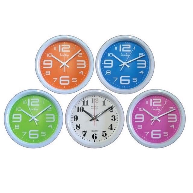 นาฬิกาติดผนัง-lucky-มี15-รุ่นให้เลือก-นาฬิกาแขวนผนัง-รุ่น-s44-10-นิ้ว-ทรงกลม-นาฬิกาแขวน-แบบเดินกระตุก