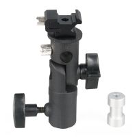 Universal Metal E Type Flash Bracket Hot Shoe Detachable Adapter Lamp Speedlite Umbrella Mount 1/4 to 3/8 Screw Light stand