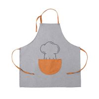 Cotton Linen Apron Japanese Style Aprons for Milk Tea Shop Coffee Shops Kitchen Oil Proof Strap Overalls Shop Art Apron