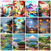 SDOYUNO ภาพวาดภาพวาดนามธรรมโดยตัวเลขสำหรับงานฝีมือผ้าใบวาดภาพสถาปัตยกรรมโบราณของขวัญส่วนบุคคล