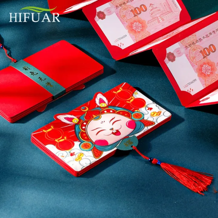 Hifuar 2023 Folding Red Envelopes Year Of Rabbit Hongbao Lucky Red