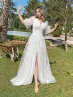 ZZOOI 2022 Sexy White Long Sundresses Party Robe Ball Wedding Maxi Dress Backless Evening Gown Prom Dresses For Women Sundress Tunic