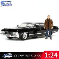 1:24 Jada 1967 Chevrolet Impala สปอร์ตซีดานโมเดลรถจำลองโลหะผสมหล่อขึ้นรูปสูงของเล่นสำหรับเป็นของขวัญ