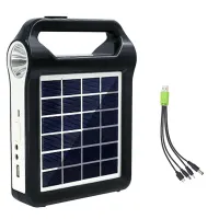 Portable Solar Panel Light Solar Generator System USB Port with Lamp Lighting
