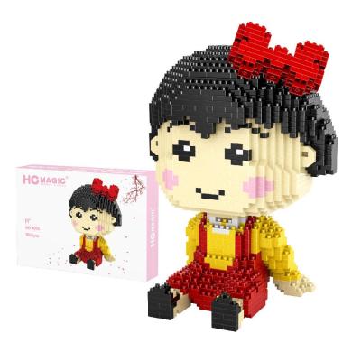 1804pcs+ Chibi Maruko Chan Diamond Building Blocks Japan Anime Assembled Mini Bricks Figure For Children