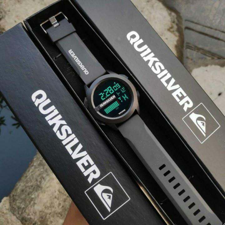 ๑ Quiksilver Men Drone Strab Rubber Digital WaterProof Watch Lazada PH