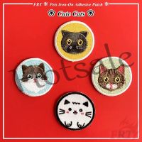 【hot sale】 ๑✘✤ B15 ☸ Cute Cats - Pets Iron-On Adhesive Patch ☸ 1Pc/4Pcs DIY Sew on Iron on Badges Patches (Size：4.4CMx4.4CM)