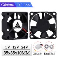 【LZ】✷  Gdstime 2 Pieces 35x35x10mm 35mm 3510 5V 12V 24V Brushless DC Cooling Cooler Fan 35mmx35mmx10mm 3.5cm Axial Mini Radiator Fan