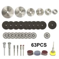 GJPJ-63pcs Diamond Cutting Discs Sanding Grinding Wheel Circular Saw Blade Woodworking Metal Dremel Drill Rotary Tool Accessories