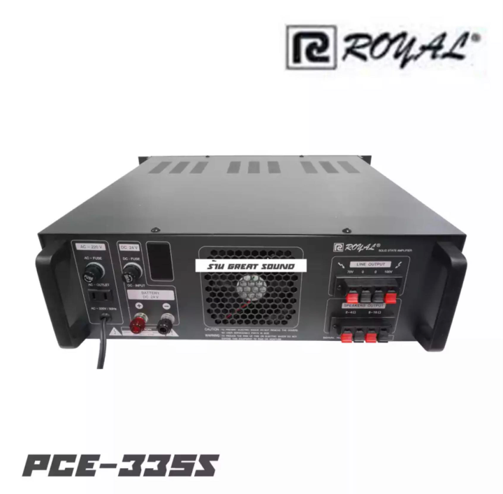 royal-pce-335s-เพาเวอร์มิกเซอร์มีไลน์-กำลังขับ-350-วัตต์-มีพัดลมระบายอากาศในตัว-เหมาะขับฮอร์น-เสียงตามสาย-หอกระจายข่าว-รับประกันสินค้า-1-ปี