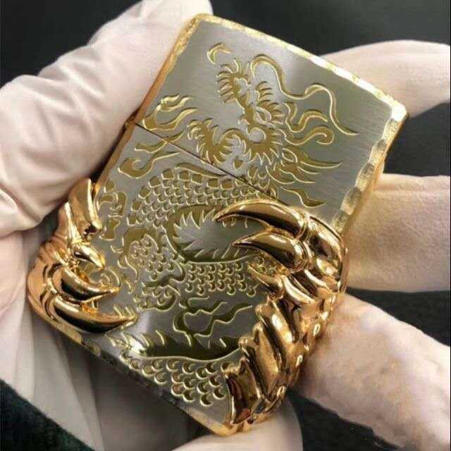 Zippo Silver Gold Dragon Lighter Lazada