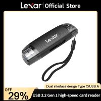 Lexar 2-In-1เครื่องอ่านการ์ด USB3.2ประเภท-C คู่อินเตอร์ Tf/sd การ์ดความจำเครื่องอ่านการ์ดการใช้งานคู่สำหรับโทรศัพท์มือถือและคอมพิวเตอร์