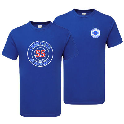 Glasgow Champions 55 Tshirt Round Crest Mens Womens Fanmade Merchandise
