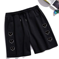 New 2022 Summer Men Shorts Running Casual Pants Print Heart Fashion Clothing Women Breathable Comfortable Oversize Basketball