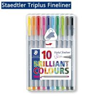 Staedtler Triplus Fineliner 334สีดำปลายบางปลายสักหลาด0.3มม. ปากกาสีวาดด้วยปากกาปากกาอายไลน์เนอร์ระบายสีขอบ Tiralineas