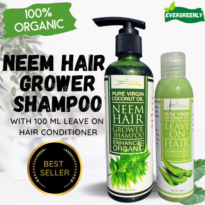 EG Hair Grower Shampoo with Neem Extract Anti Dandruff Organic Shampoo
