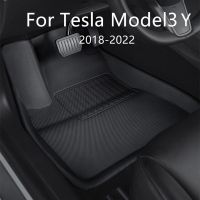 For Tesla Model 3 Y Car Waterproof Non-Slip Floor Mat TPE XPE Modified Car Accessories 3Pc/Set Fully Surrounded Special Foot Pad